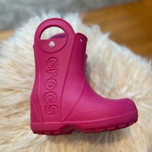 Pink toddler size 8 Crocs